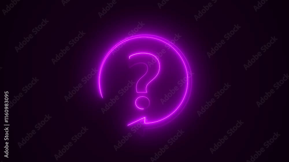 Neon Question mark icon animation , Asking symbol . Bright question mark symbol animation. Neon question mark icon. Neon Question mark icon animation , Asking symbol . Bright question mark symbol animation. Neon question mark icon.