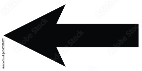 Long arrow vector icon. Straight horizontal long arrow icon. Flat style long arrow vector illustration isolated on white background.