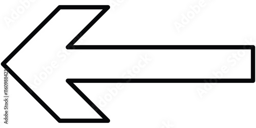 Black arrow vector illustration.