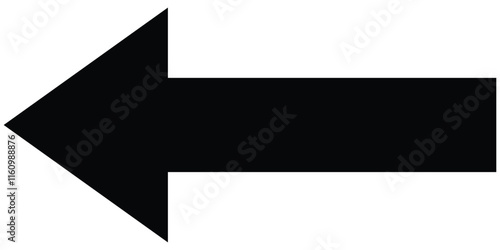 Long straight arrow icon vector
