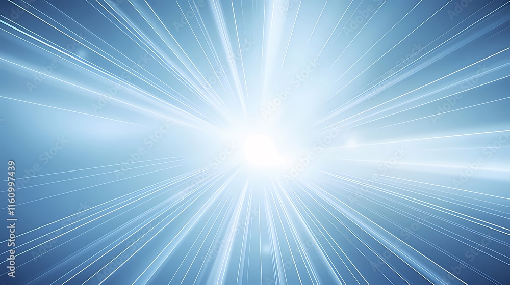 Abstract blue light burst radiating from central point. Abstract blue light burst radiating from central point.