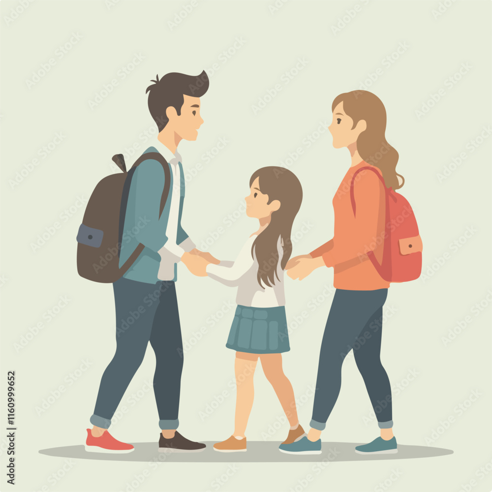 Students Illustration vector design, Students going University vector design, Logo and Icon design Students Illustration vector design, Students going University vector design, Logo and Icon design