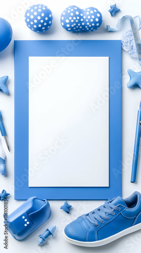 Blue Aesthetic Mockup Illustration