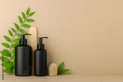 3D Render Minimalist Beige Background