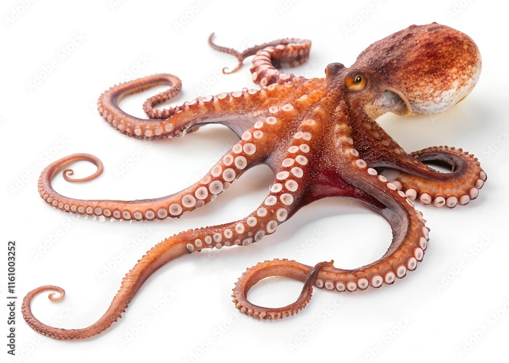 octopus on a white background octopus on a white background