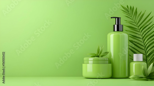 Wallpaper Mural Green Beauty Product 3D Illustration Torontodigital.ca