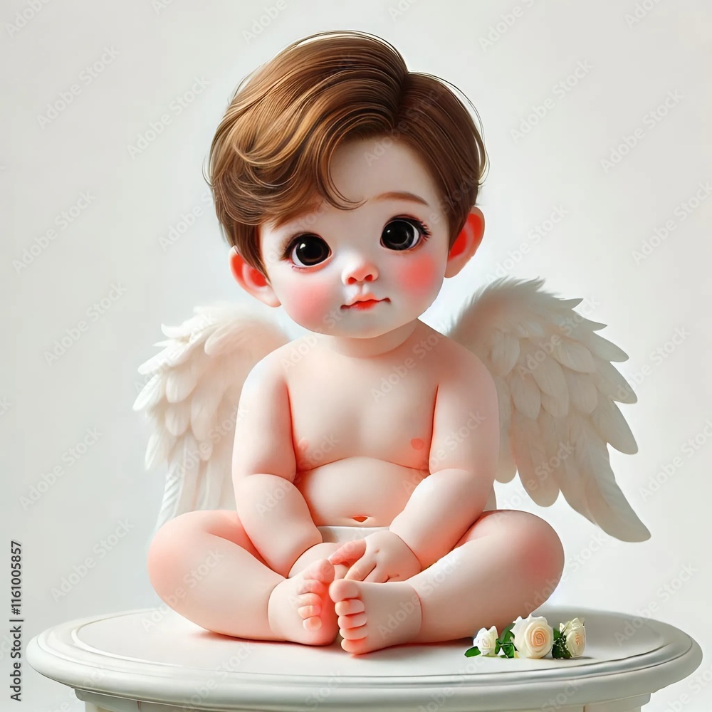 Fototapeta premium Chérubin d'amour avec des ailes