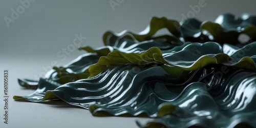 Dark and Glossy Seaweed Texture for Natural and Organic Themes photo