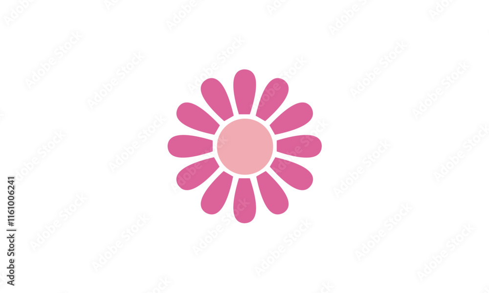 pink flower on white pink flower on white