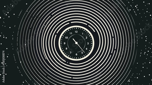 Time Travel Concept Ripples in Time Vector Icon
