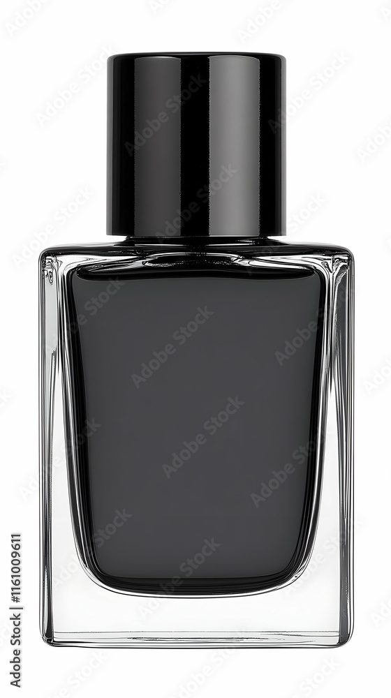 Black Perfume Bottle Product 3D Illustration