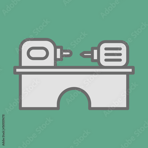 Lathe Machine icon design