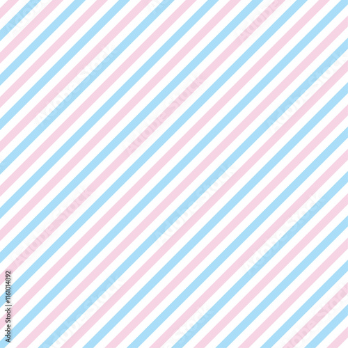 ピンクと水色のかわいいストライプ背景