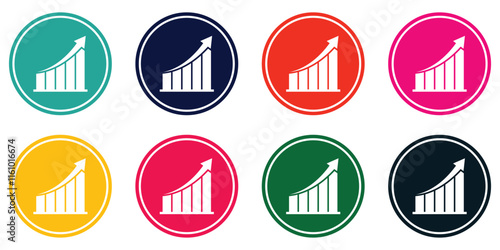 Financial arrows up and down. Vector graph with arrows. Chart with increase. Vector illustration, 10 EPS