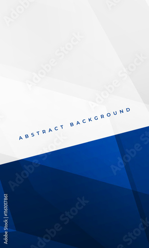 White and blue modern abstract vertical cover background with geometric shapes. Vector illustration