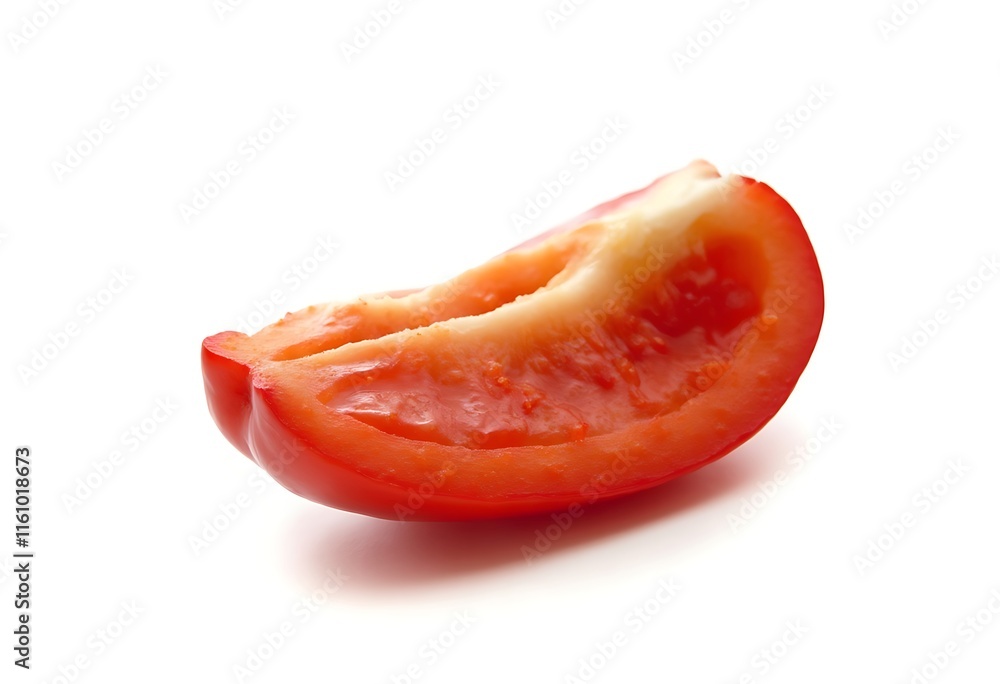 image of one red bell pepper on a white background image of one red bell pepper on a white background