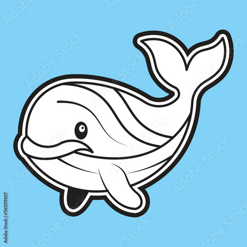 Adorable Cartoon Whale Illustration
