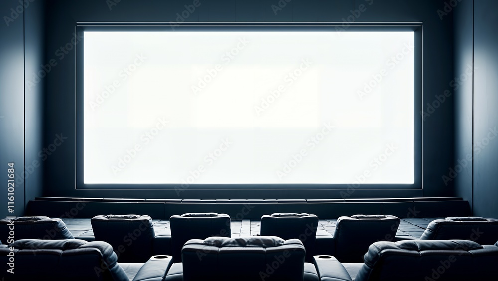 Obraz premium Blank cinema screen closeup 