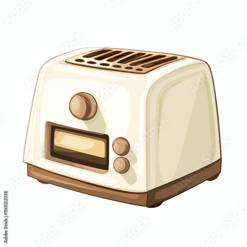 Functional kitchen toaster with a vintage design in an uncluttered style suitable for various home decors