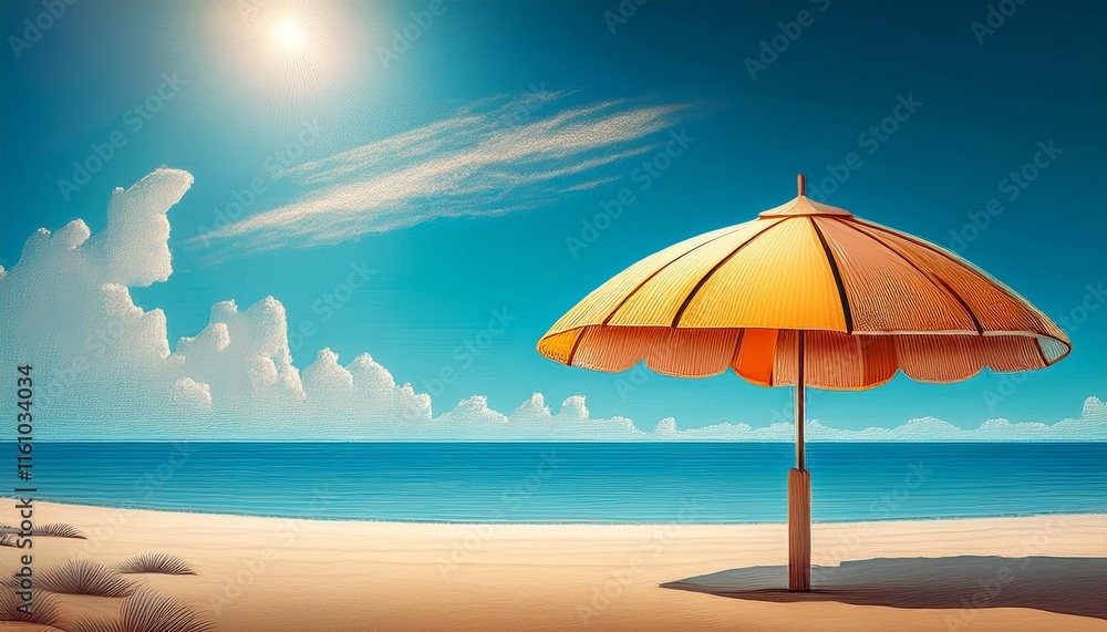 umbrella on the beach umbrella on the beach