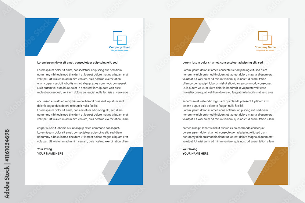 Modern Letterhead Vector Illustration Design Template Modern Letterhead Vector Illustration Design Template