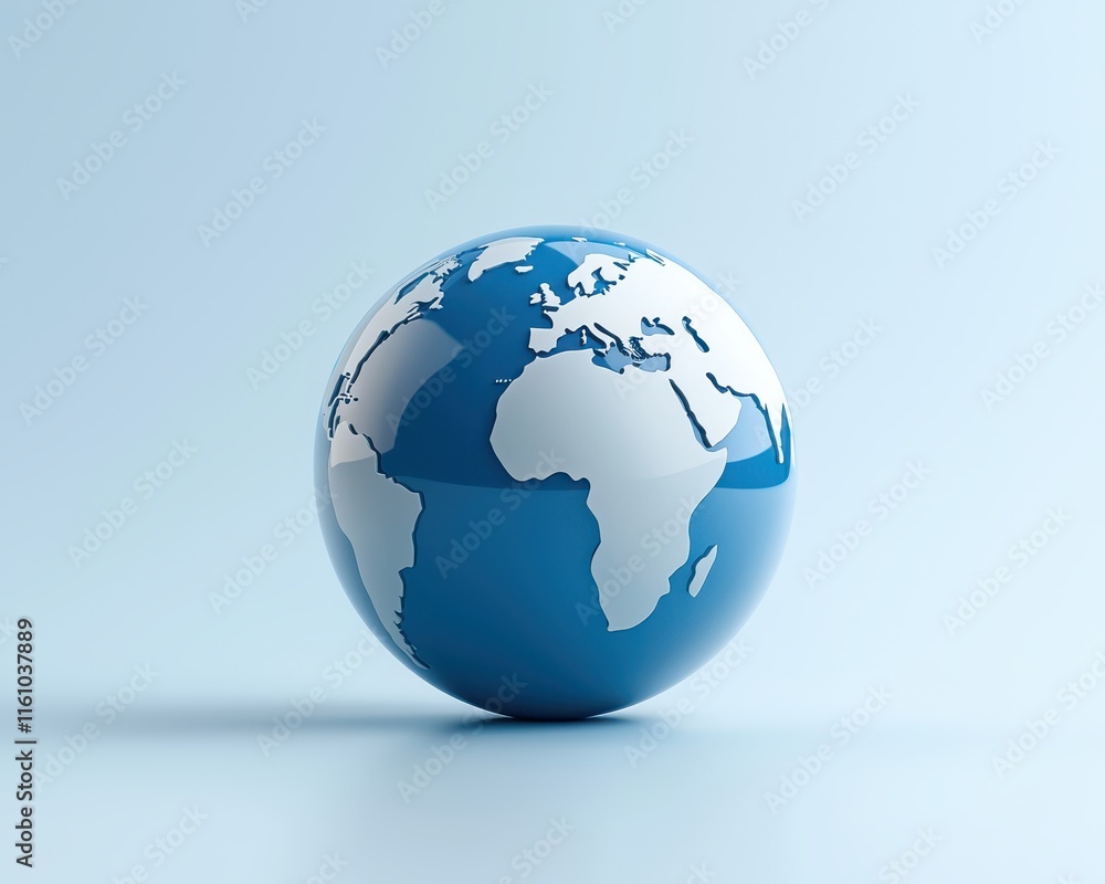 A globe representing the Earth on a soft blue background, symbolizing sustainability. A globe representing the Earth on a soft blue background, symbolizing sustainability.