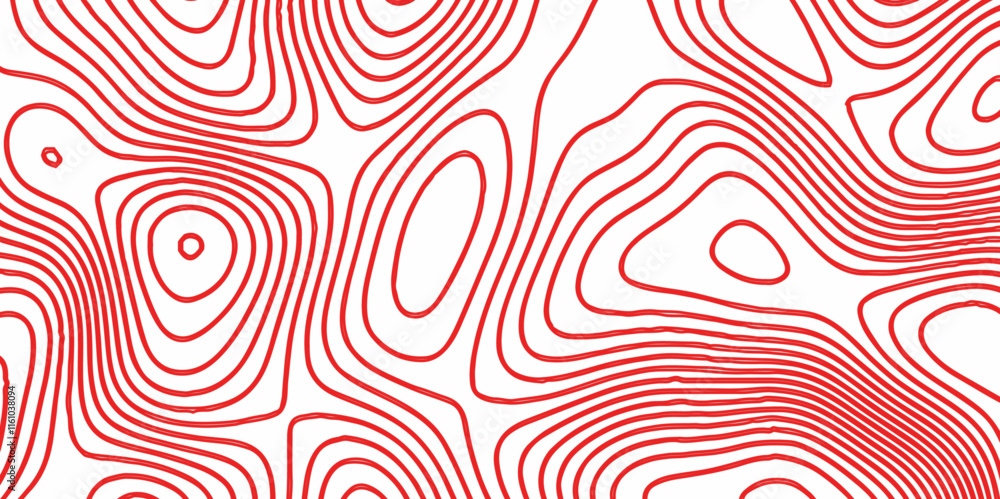 Red topography topology vector white background fresh contour map texture. white seamless pattern Abstract background with a wave Topography and geography map grid abstract backdrop. Red topography topology vector white background fresh contour map texture. white seamless pattern Abstract background with a wave Topography and geography map grid abstract backdrop.