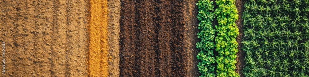 Vibrant agricultural fields showcase distinct patterns and textu Vibrant agricultural fields showcase distinct patterns and textu