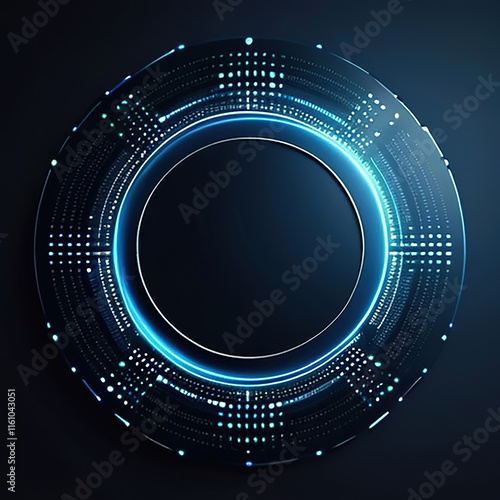 Creative digital tech circle. Big data and technology concept