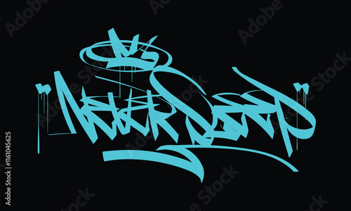 NEVER SLEEP graffiti tag style design