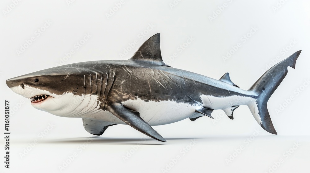 Fototapeta premium Anatomical model of great white shark for educational purposes.