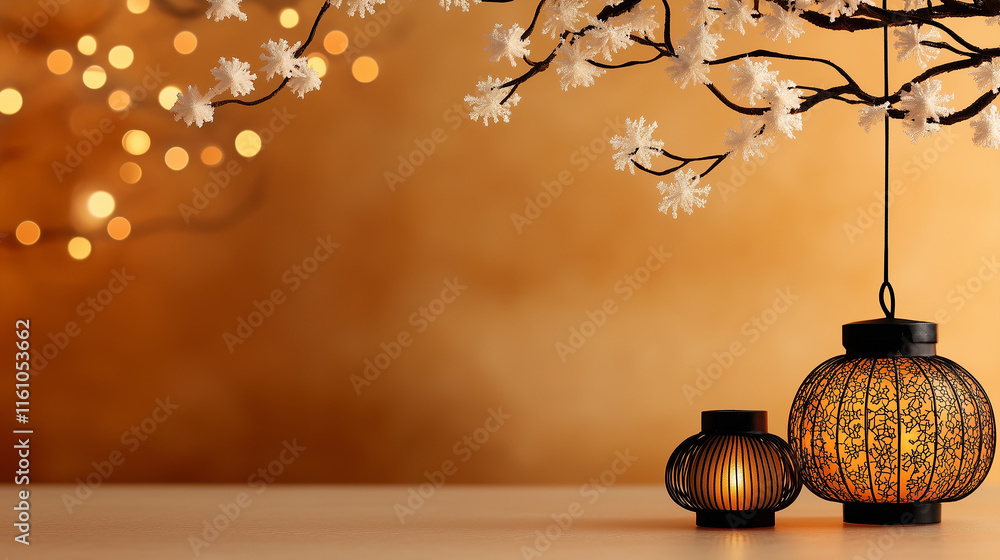 The monochromatic light red background, Warm holiday atmosphere. Chinese new year themed with white snowflakes, Spring festival. The monochromatic light red background, Warm holiday atmosphere. Chinese new year themed with white snowflakes, Spring festival.