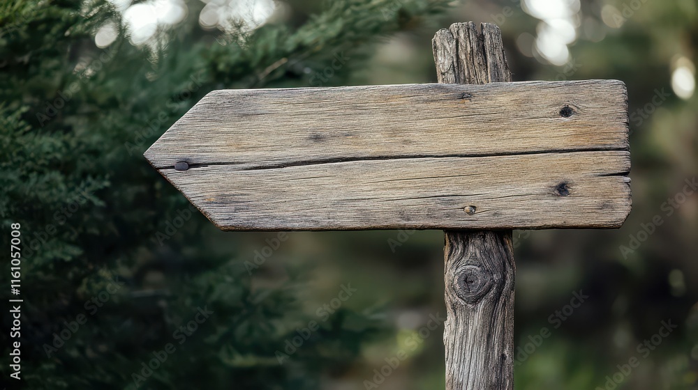 Fototapeta premium Rustic Wooden Signpost in Nature