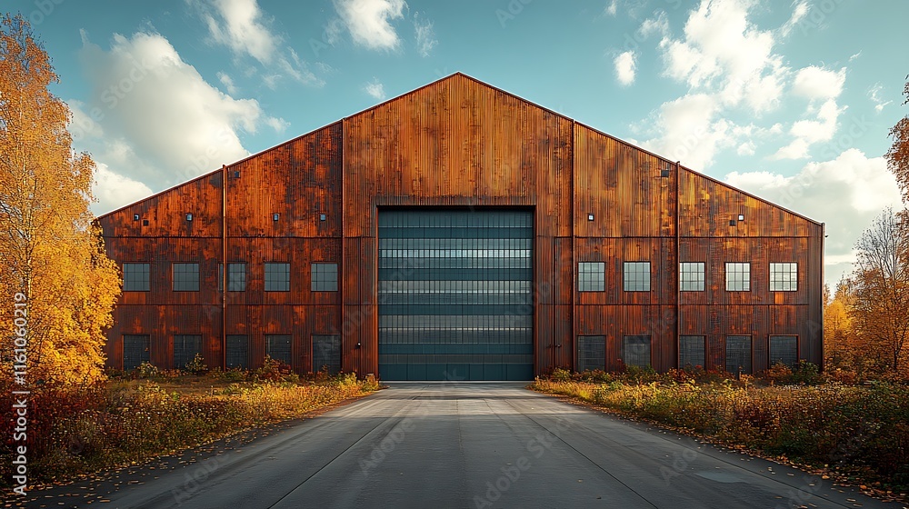 Autumnal Rusty Hangar: A Majestic Architectural Marvel Autumnal Rusty Hangar: A Majestic Architectural Marvel