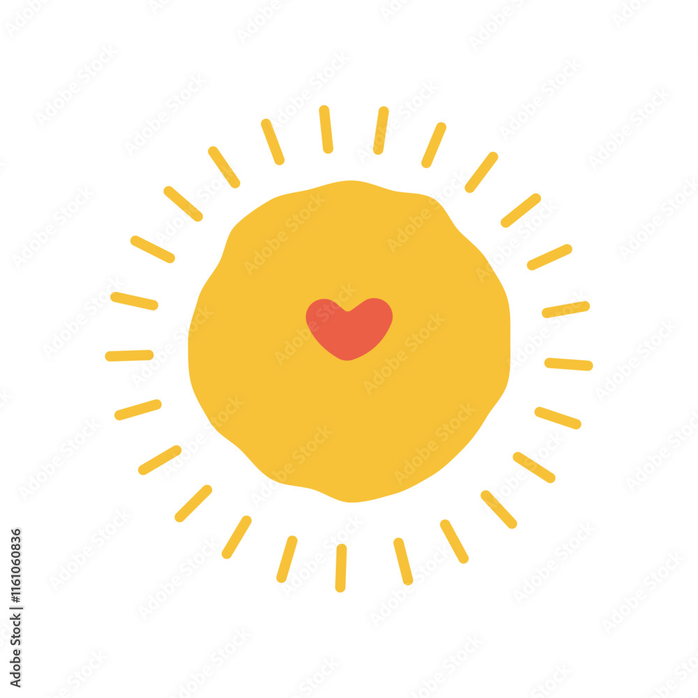 Radiant Sun Vector Art. Summer and Warmth Icon Design. Radiant Sun Vector Art. Summer and Warmth Icon Design.