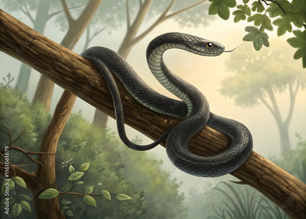 Obraz premium 2025 year of the wooden snake