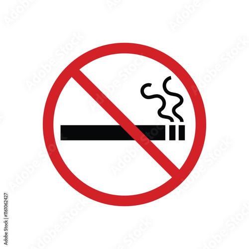 no smoking sign on white  background