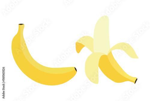 banana on white background