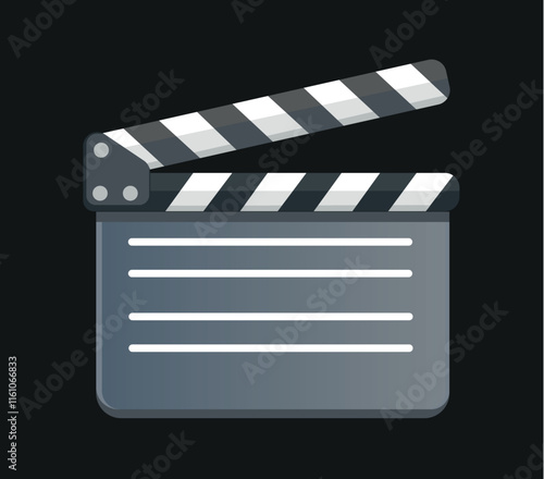 movie clapper board vector