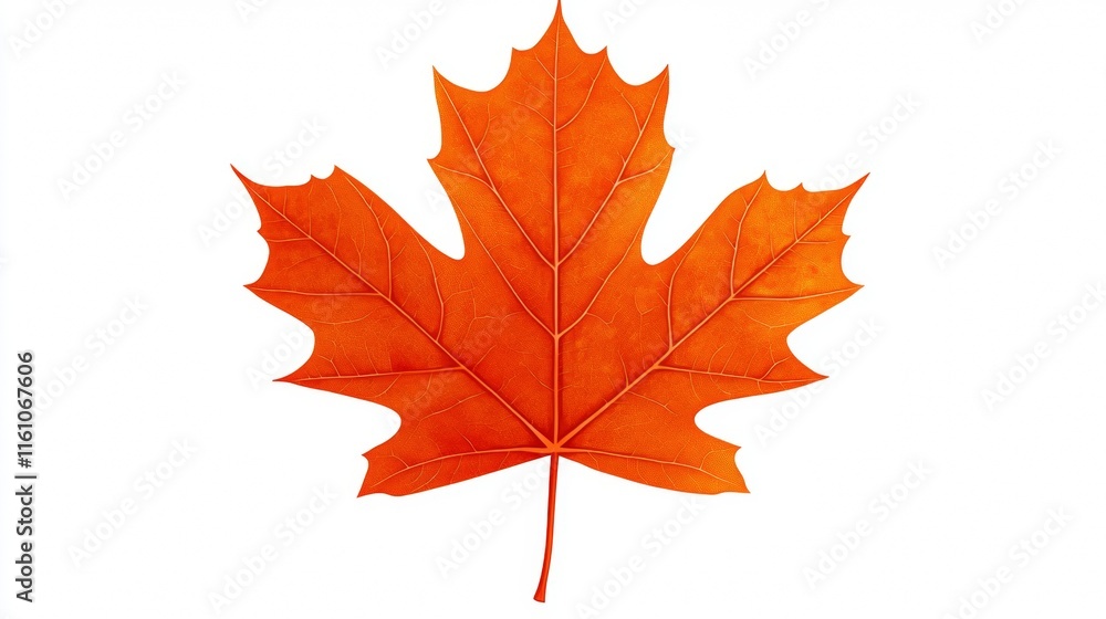 Fototapeta premium autumn leaf on white background