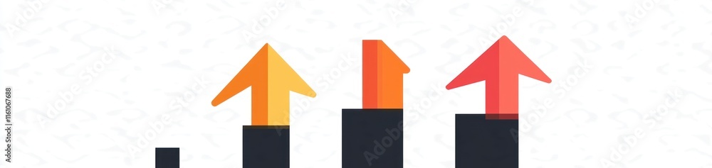 Ascending Arrows Growth Chart Simple Minimalist Design Ascending Arrows Growth Chart Simple Minimalist Design