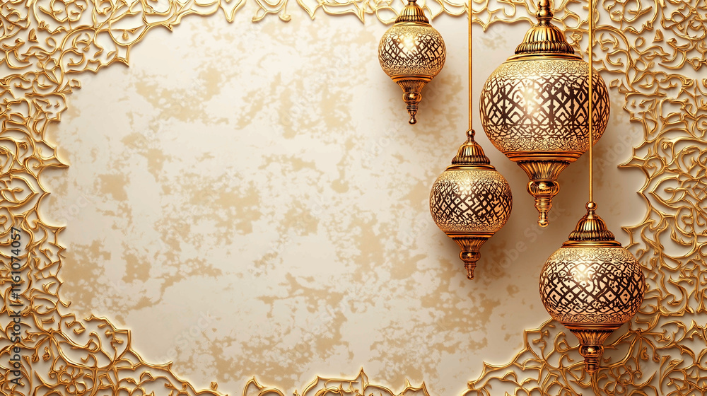 arabic elegant luxury ornamental islamic background with islamic pattern border and decorative hanging ornament For Ramadan Kareem arabic elegant luxury ornamental islamic background with islamic pattern border and decorative hanging ornament For Ramadan Kareem