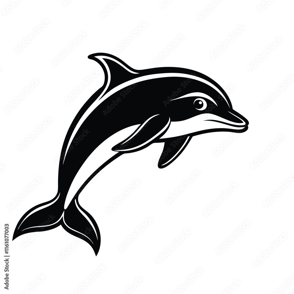 Fototapeta premium Dolphin svg