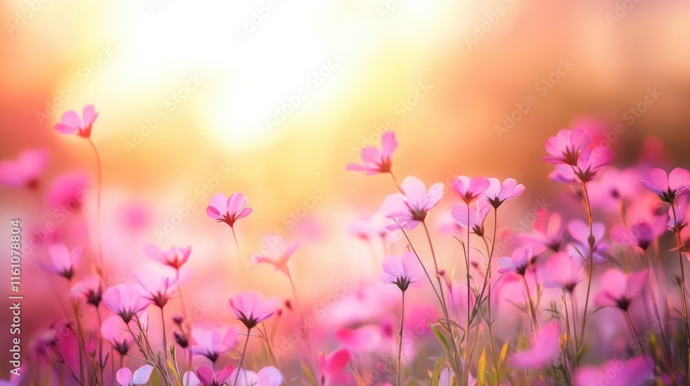 Soft Pink Flowers in Warm Sunset Light Delicate Hydrangea Blossoms with Golden Glow Creating a Dreamy Floral Background Soft Pink Flowers in Warm Sunset Light Delicate Hydrangea Blossoms with Golden Glow Creating a Dreamy Floral Background