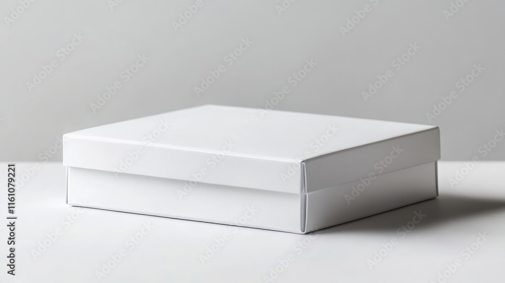 Elegant White Gift Box on Table Ideal for Weddings and Special Occasions Representing Joy and Blessings Elegant White Gift Box on Table Ideal for Weddings and Special Occasions Representing Joy and Blessings