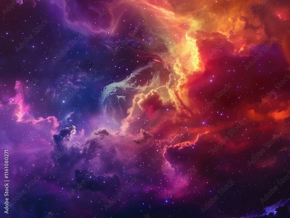 Obraz premium Intricate cosmic cloud of stars and dust.