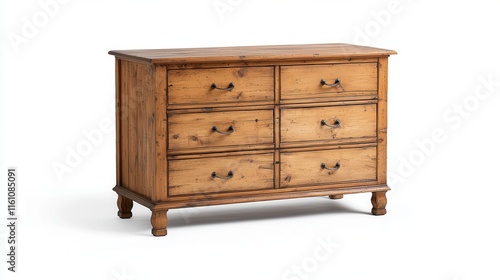 Wallpaper Mural Rustic wood furniture reflects heritage charm. Wooden dresser with six drawers and rustic design. Torontodigital.ca