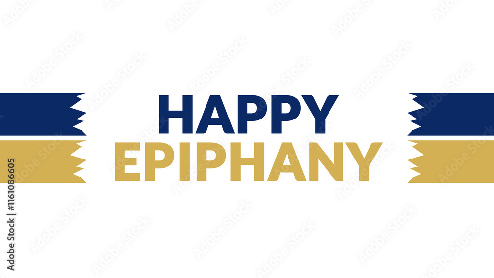 Happy Epiphany text with side lines on a White background. Which is observed every year in January to celebrate Happy Epiphany. Happy Epiphany text with side lines on a White background. Which is observed every year in January to celebrate Happy Epiphany.