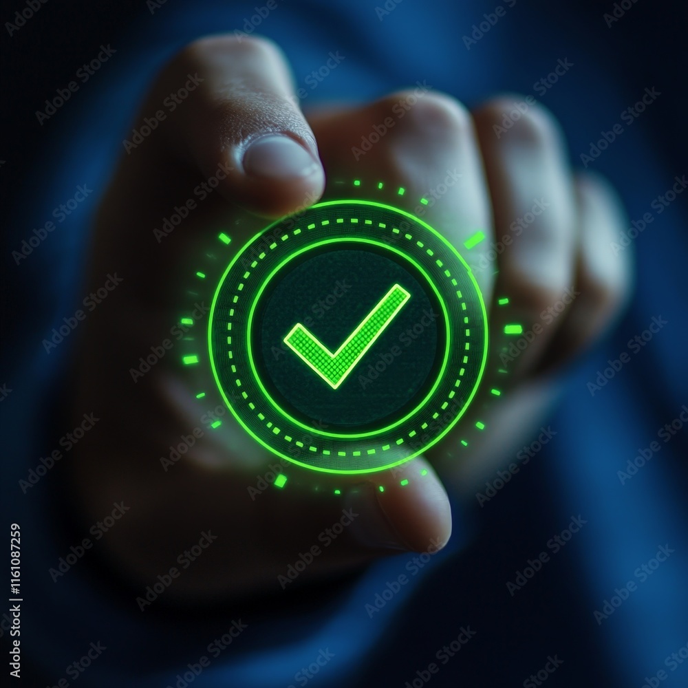 Businessman Checks Tasks on Digital Screen for Online Survey Completion Businessman Checks Tasks on Digital Screen for Online Survey Completion