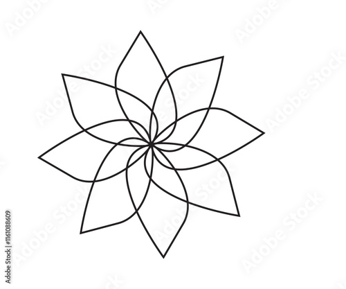 flower graphic design vector symbol logo